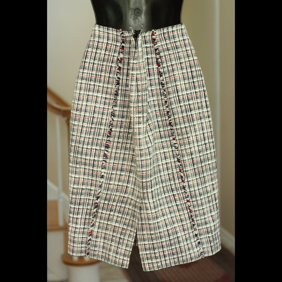 J. CREW Red White and Blue Tweed Skirt - Picture 3 of 5